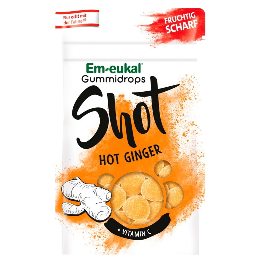 Em-eukal Gummidrops Shot Hot Ginger 65g